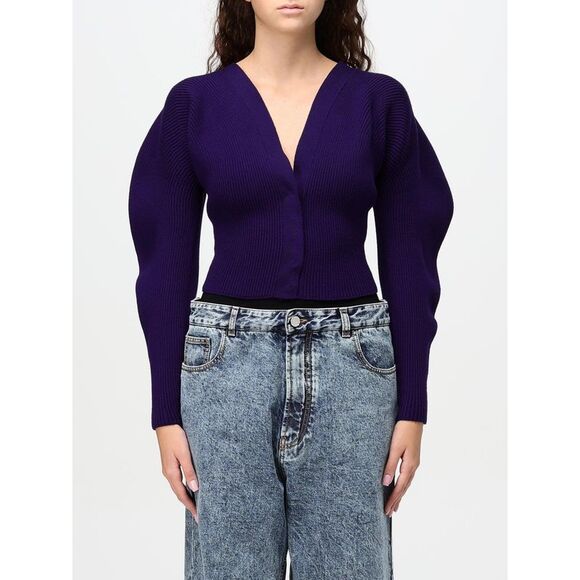 Alaia Cardigan Woman Violet - Picture 1 of 4